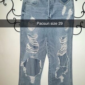 PacSun Light Blue Distressed Boyfriend Jeans